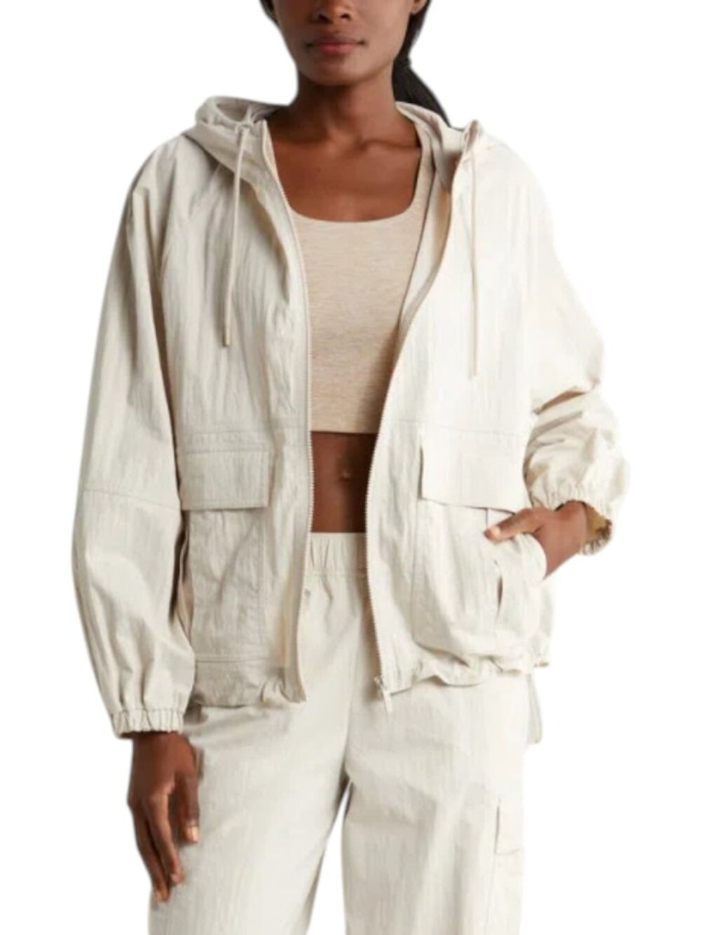 NEW Zella Boundless Hooded Jacket | Grey Moonbeam